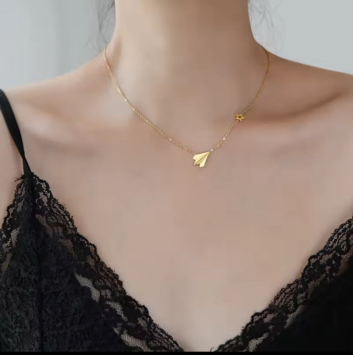 Traveller's Paper Plane Necklace
